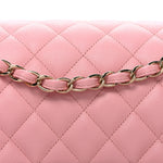 Caviar Quilted Jumbo Double Flap Pink