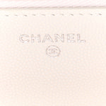 Caviar Quilted Chanel 19 Wallet On Chain WOC White Pink