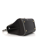 Grained Calfskin Bi-Color Brillant Mini Satchel Black
