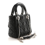 Lambskin Cannage Mini Lady Dior Black