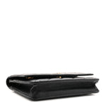 Lambskin Quilted Wallet On Chain WOC Black