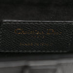Grained Calfskin Mini Saddle Bag Black