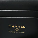 Caviar Quilted Top Handle Slim Vanity With Chain Black