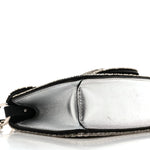 Swarovski Crystal Embroidered Vlogo Small Loco Shoulder Bag Crystal Silver
