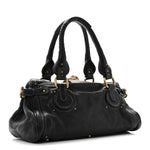 Calfskin Medium Paddington Satchel Black