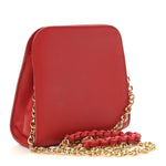 Calfskin Cosmo T Lock Chain Bag Red