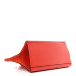Drummed Calfskin Small Trapeze Vermillion