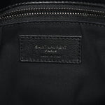 Patent Crocodile Embossed Lambskin Monogram Medium Niki Chain Satchel Black