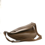 Grained Calfskin Large Slouchy Banana Bag Brunette