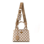 Jacquard Triangolo Symbole Embroidered Tote Corda Talco