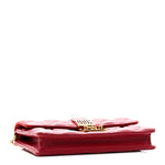 Lambskin Cannage Dioraddict Wallet On Chain Clutch Fuchsia