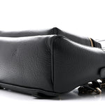 Pebbled Calfskin Soho Chain Backpack Black