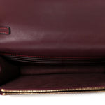 Shiny Nappa Trapuntata Dotcom Tube Wallet On Chain Bordeaux