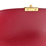 Damier Ebene Croisette Chain Wallet Scarlet