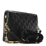 Lambskin Embossed Monogram Coussin PM Black