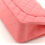 Lambskin Quilted Jumbo Double Flap Pink