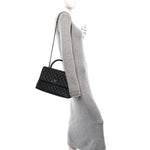 Caviar Quilted Medium Coco Handle Flap Black