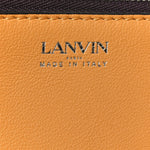 Suede Calfskin Hook Bag Brown Yellow