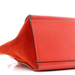 Drummed Calfskin Small Trapeze Vermillion
