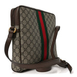 GG Supreme Monogram Web Medium Ophidia Messenger Bag Brown