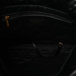Shiny Calfskin Quilted Small Chanel 22 Black