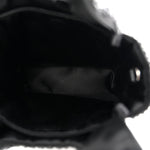 Satin Crystal Soft Padded Small Double Handled Shoulder Bag Black