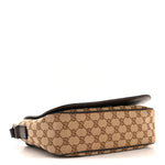 Monogram Flap Messenger Bag Beige Dark Brown