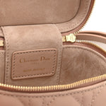 Lambskin Cannage Micro Lady Dior Vanity Case Rose Des Vents