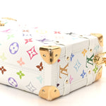 LV x TM Cowhide Monogram Multicolor Side Trunk MM White