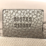 Metallic Pebbled Calfskin Medium Soho Flap Crossbody Golden Beige