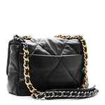 Lambskin Quilted Medium Chanel 19 Flap Black