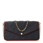 Empreinte Pochette Felicie Chain Wallet Marine Rouge