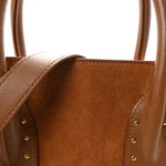 Suede Calfskin Studded Small Sac De Jour Caramel Cognac
