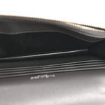 Grain De Poudre Matelasse Chevron Monogram Envelope Chain Wallet Asphalt White