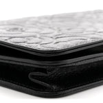 Caviar Camellia Embossed Wallet On Chain WOC Black