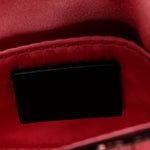 Sequin Paillettes Shiny Nappa Sex and the City Nano Maxi Buckle Baguette Charm Granata
