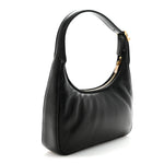 Plunged Lambskin Calypso Mini Hobo Black