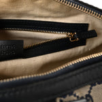 Monogram Selleria Calfskin Vintage Web Medium Boston Beige Blue