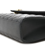 Grain De Poudre Textured Mixed Matelasse Triquilt Medium Monogram Satchel Dark Smog