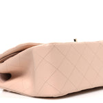 Caviar Quilted Jumbo Double Flap Light Beige