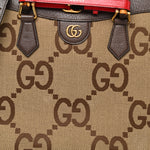Monogram Jumbo GG Textured Dollar Calfskin Medium Diana Tote Bag Camel Ebony New Acero Pomegranate Red