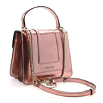 Metallic Calfskin Serpenti Forever Top Handle Rose Quartz