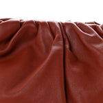 Smooth Butter Calf The Pouch Oversized Clutch Rust