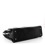 Calfskin CC Zipped Shopping Tote Black