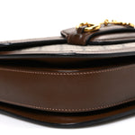 GG Supreme Monogram Horsebit 1955 Shoulder Bag Beige Brown Sugar