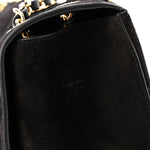 Suede Calfskin Small Souplissimo Maxi Flap Black