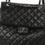 Calfskin Quilted Large Urban Spirit Backpack Black