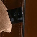 GG Supreme Monogram Calfskin Medium Horsebit 1955 Top Handle Bag Beige Ebony Brown Sugar