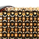 Calfskin Spikes Empire Paloma Clutch Black