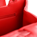Shiny Aged Calfskin Quilted Nano Kelly Shopper Red